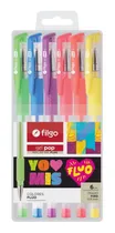 Comprar Pack 6 Lapiceras Roller Gel Colores Neon Filgo Pop Trazo