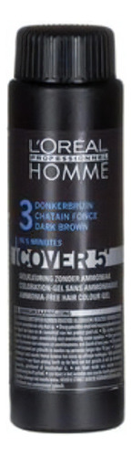 Kit Tintura L'Oréal Professionnel  LP Homme Cover 5’ tom 3 castanho escuro para cabelo