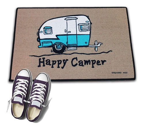 High Cotton Felpudo De Bienvenida - Happy Camper Con Retro C