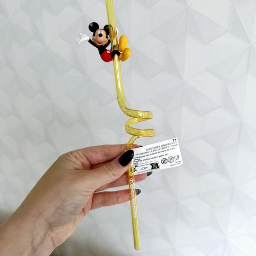 Disney - Pajita De Plástico Popote Mickey Mouse