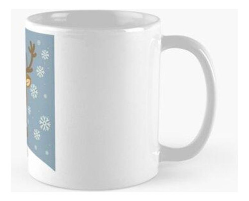 Taza Reno Alegre En Nevadas Festivas Calidad Premium