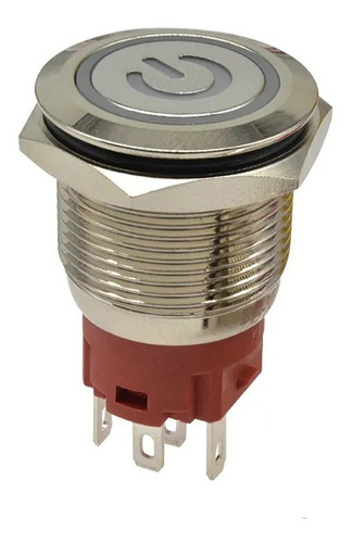 Boton Metalico Push Button Switch Iluminado 19mm 12v 5a Ip65