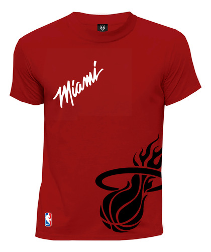 Camiseta Fanatico Basketball  Logo Nba Miami Heat