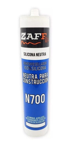 Silicona Neutra Sellador Transparente Zaft Cartucho 280ml