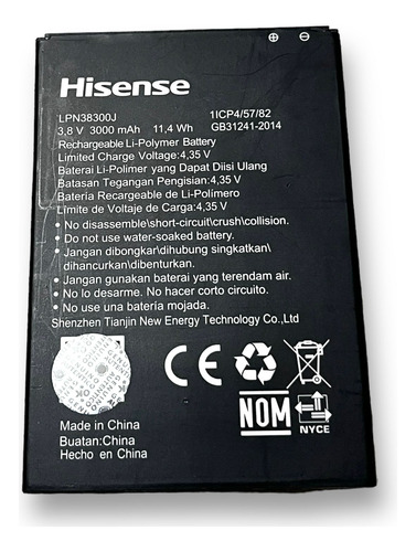 Pila Batería Para Hisense E30 E30 Lite Lpn38300j Original (Reacondicionado)