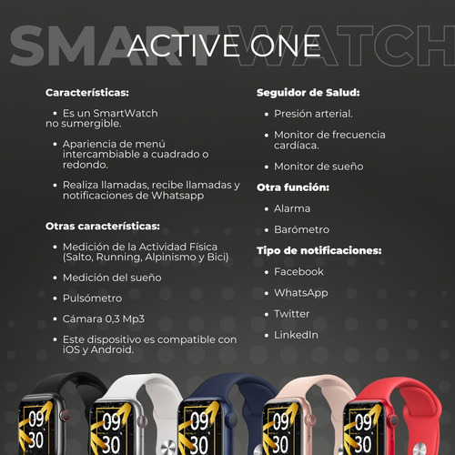 Reloj Smartwatch Wollow Active One Bluetooh Ios Android