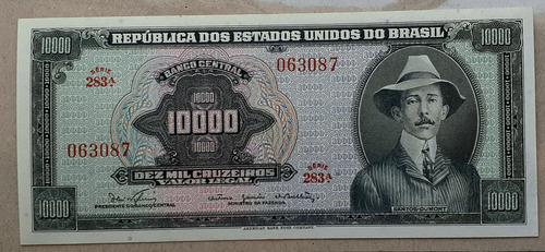 C060 Cédula 10.000 Cédula Do Santos Dumont Série 283 Sob/fe (Usado)