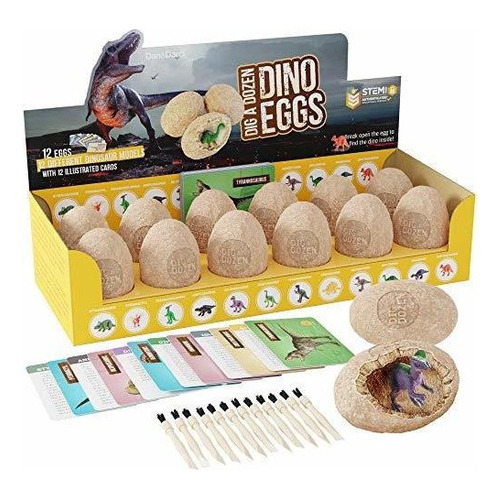 Juguete Ciencia Dig A Dozen Dino Eggs Dig Kit - Huevos De Pa