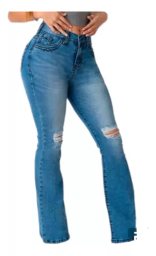 Vaqueros bootcut tiro alto - Mujer