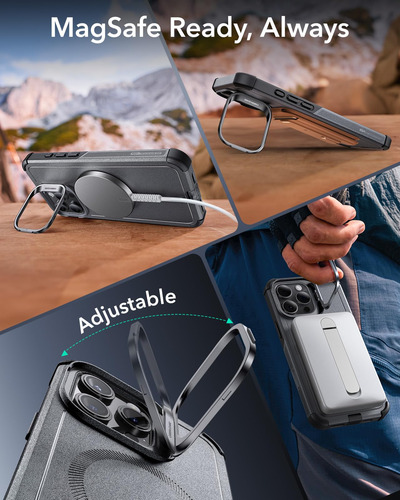 Funda De Teléfono Esr Para iPhone 16 Pro Con Soporte De 7 M Drop Protect Gr