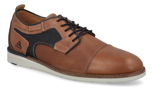 Zapatos Cordones Cuero Y Textil Ploce-0-30 Brandy