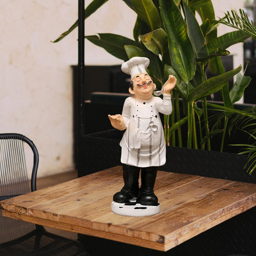 2 Figuritas De Chef Bonitas En Miniatura Decorativas Para
