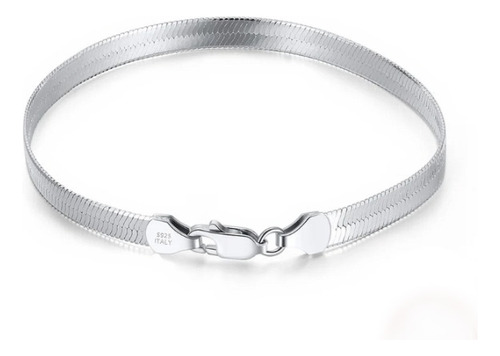 Pulsera De Plata De Ley 925 Para Hombre Y Mujer, Brazalete