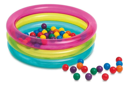 Piscina Inflável Infantil 50 Bolinhas Intex - Multi Colorido