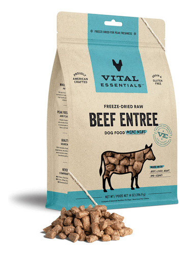 Vital Essentials Alimento Liofilizado Para Perros, Carne De