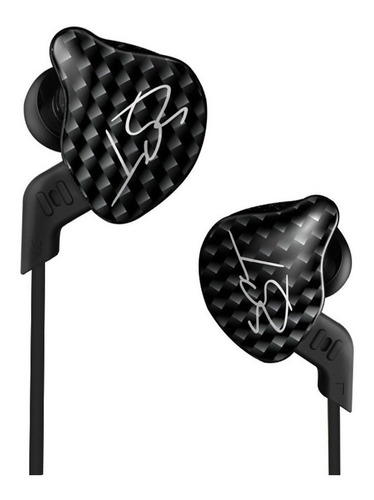 Imagen 1 de 3 de Auriculares in-ear KZ ZST with mic x 1 unidades black