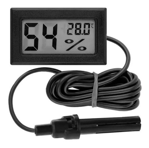 Olulupack Termómetro Higrómetro Digital De Sonda Medidor De Humedad,Sensor De Temperatura Práctico, Para Interiores,con sonda externa para incubadoras Criadoras Tanque de reptiles Acuario