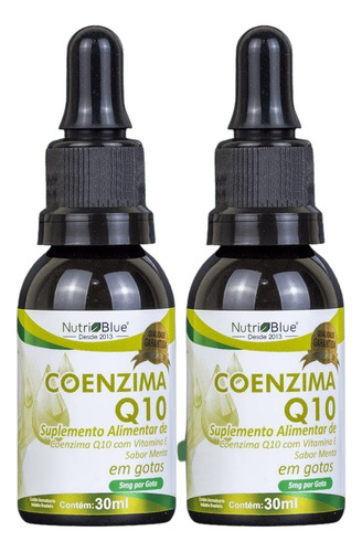 Kit 2x Suplemento Em Gotas Q10 Coenzima 30ml