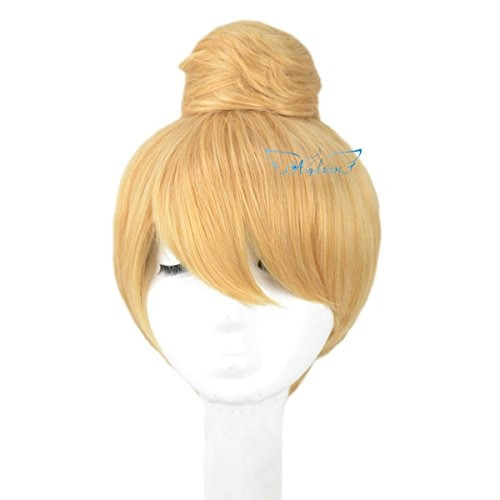 Peluca Cosplay Para Mujer Cabello Rubio Corto- Halloween