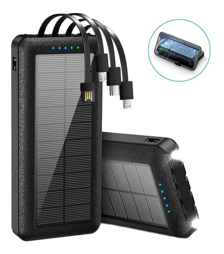 Cargador Portátil Power Bank Solar Cargador Celular 20000mah