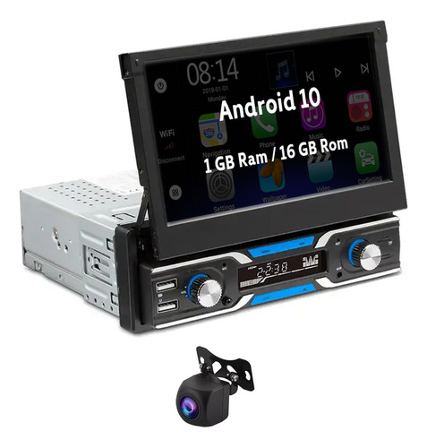 Radio Android 10.1 7 Pulgadas Pantalla Retráctil Automático