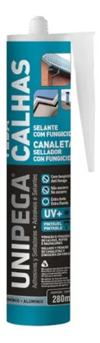 Sellador Y Pegado Canaletas Aluminio Pintable 280ml Unipega