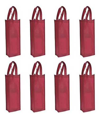 Cosmos 8 Pack Non-woven Single Bottle Wine Tote Bag Hold