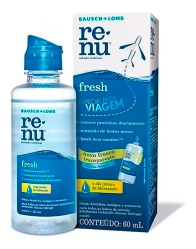 Imagem 1 de 3 de Renu Fresh 120 Ml - Solução Multiuso + Entrega Rápida