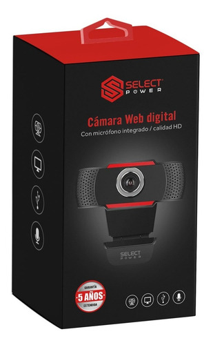 Webcam Select Power Cam-sp Hd Micrófono Integrado
