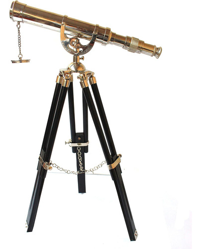 Vintage Tripode Reflectante Telescopio Antiguo Holandes La