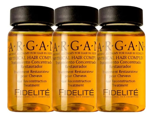 Kit 3 Ampollas Argan Mythical Hair Complex Fidelite