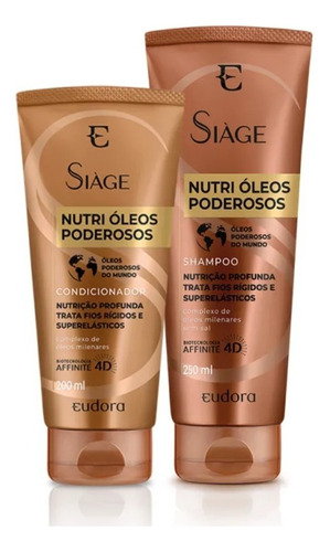  Kit Siàge Nutri Óleos Poderosos Shampoo + Condicionador