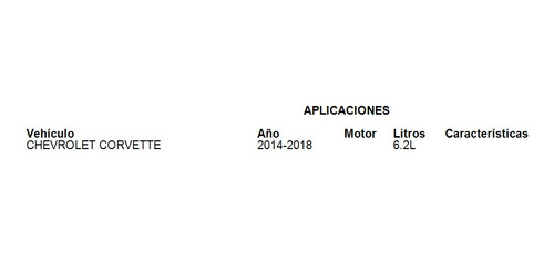 Radiador Chevrolet Corvette 2016 Deyac 6.2l