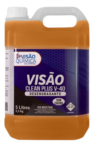 Visao Clean V-40 Alcalino Visao Quimica 5 Litro Concentrado