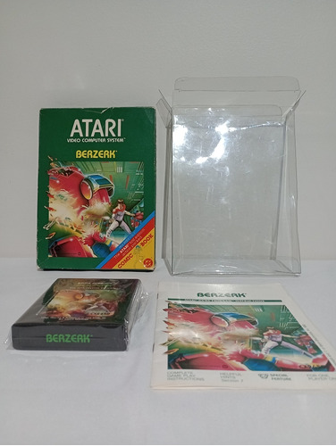Atari 2600 Berzerk Juego En Caja ,juego, Manual Y Protector 