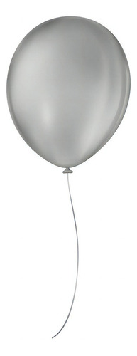 Balão De Festa Látex Liso - Cores - 11  28cm - 50 Unidades Cor Cinza