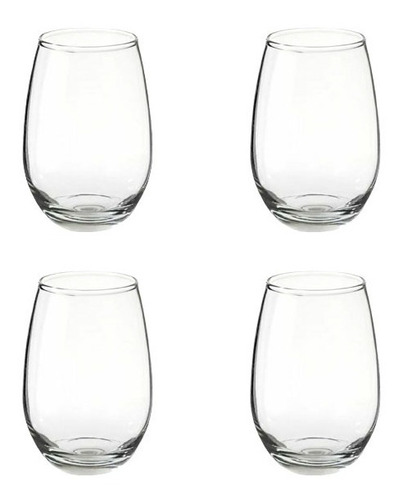 Vaso De Vidrio 450ml Gourmet Rigolleau Set X4