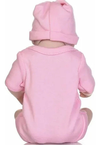 Muñeca De Bebé Reborn De Silicona Con Ropa Rosa .