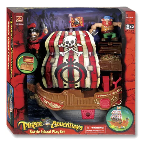 Barco Pirata Rojo Luz Pirate Adventure