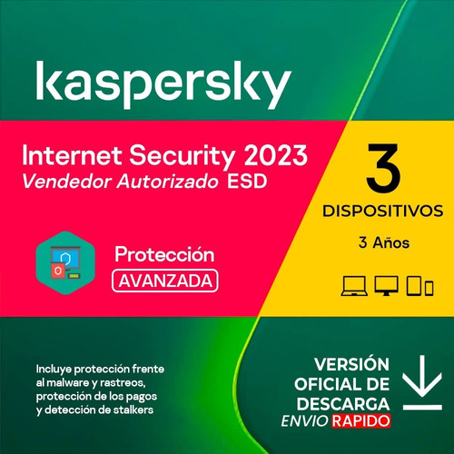 Kaspersky Internet Security 3 Dispositivo 3 Años