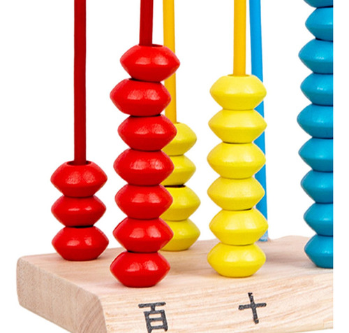 Juguete Montessori Abacus, Cuenta Matemáticas, Ábaco, Madera