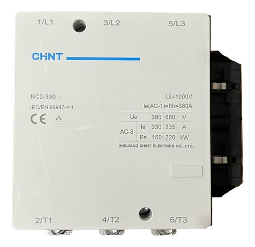 Contator Nc2-330 330a 220v 3p, Tripolar - Chint