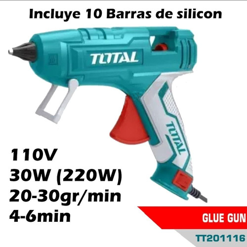 Pistola De Silicon Caliente 30w (220w) Total Tools