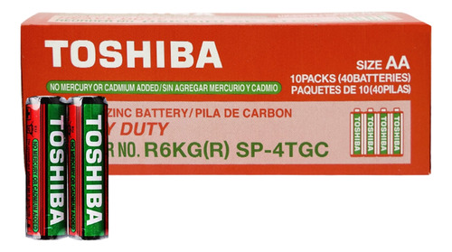 Pilas De Carbon Aa 1.5v Toshiba R6kgr Sp-4tgc Pack 4 Pilas