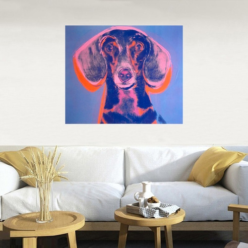 Cuadro Moderno Deco Andy Warhol Perro Salchicha 70 60