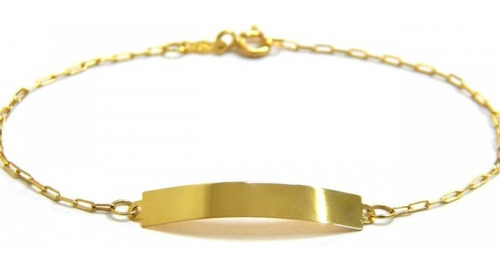 Pulseira Infantil De Chapa Ouro 18k