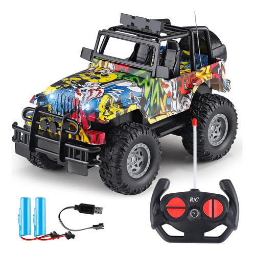 Netnew Rc Cars Graffiti Jeep Toys For Boys Off Road Monster 