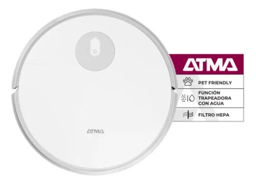 Aspiradora Robot Atma Atar21c1pi Con Trapeadora Y Antichoque
