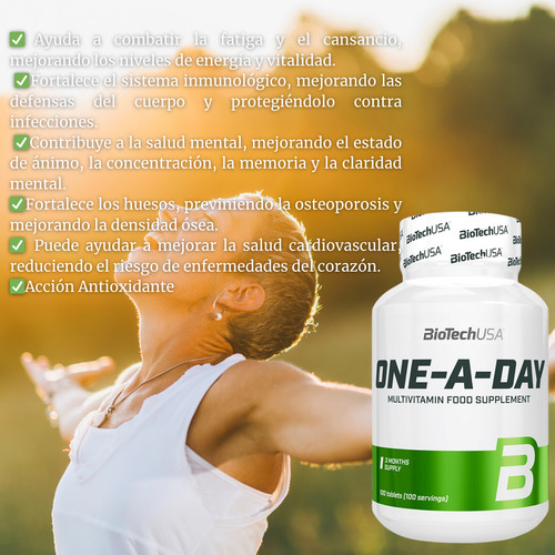 One A Day Multivitaminas Biotech Usa 100 Tab 100 Dias