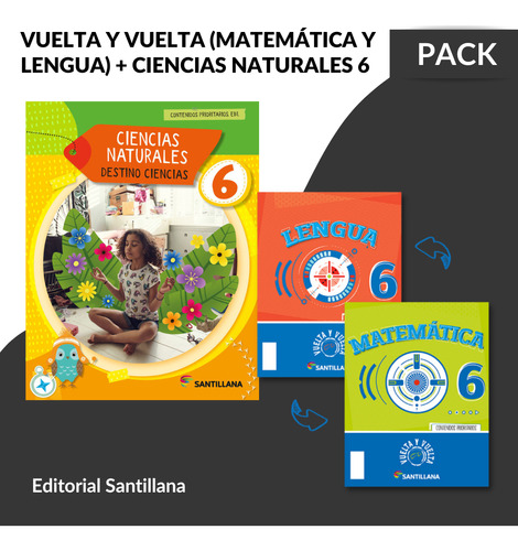 Pack Vuelta Y Vuelta & Ciencias Naturales 6 / Santillana
